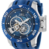 Front view of Invicta men's blue watch