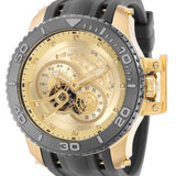 Front view of Invicta men's gold watch