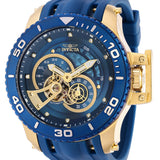 Front view of Invicta men's blue watch