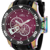 Front view of Invicta men's red watch