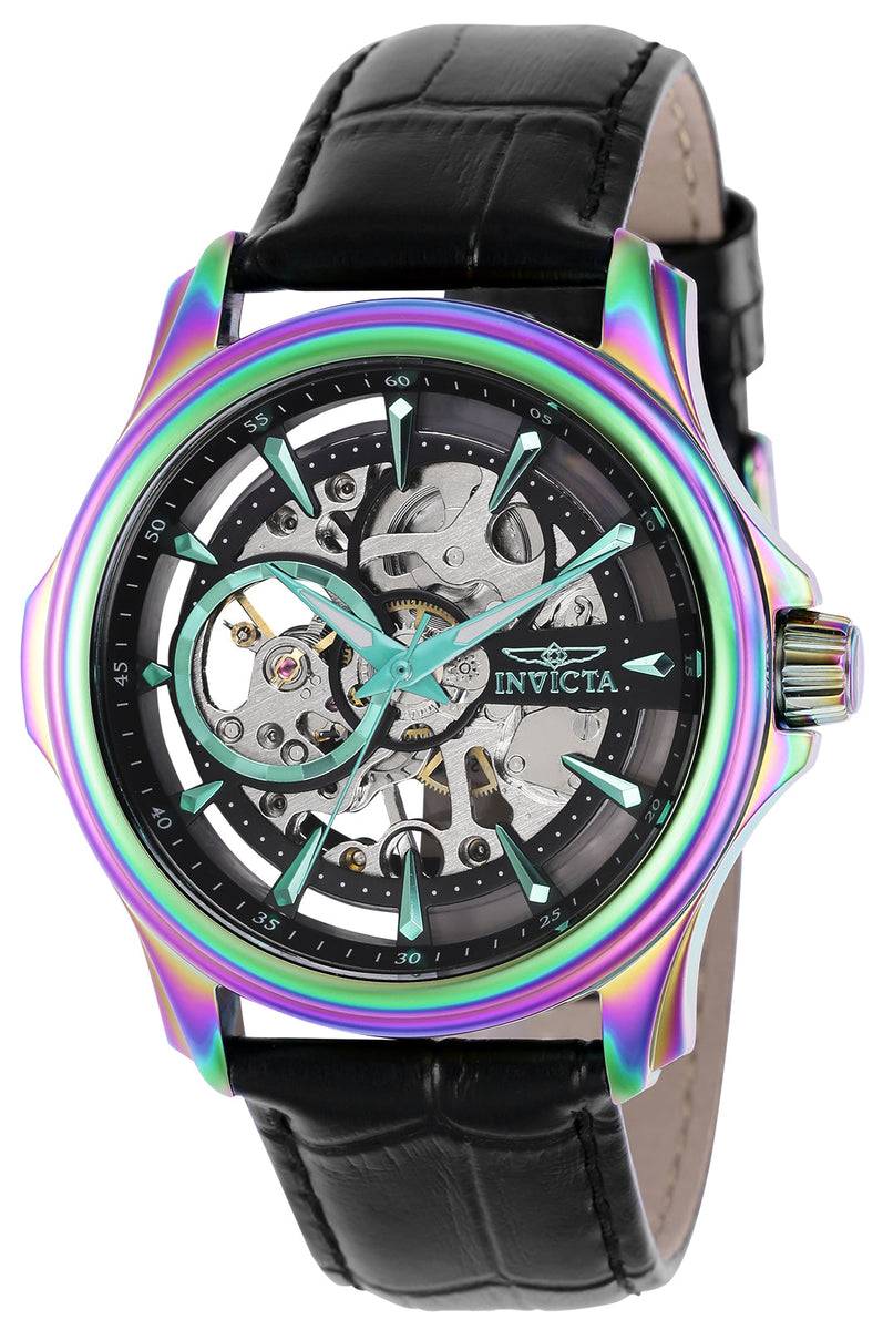 Front view of Invicta men's black watch