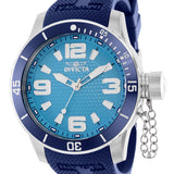 Front view of Invicta men's blue watch
