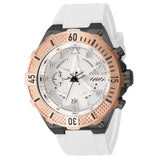 Front view of Invicta men's white watch