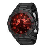 Front view of Invicta men's red watch