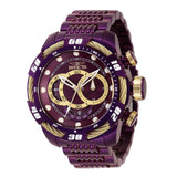 Front view of Invicta men's purple watch