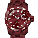 Front view of Invicta men's red watch