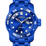 Front view of Invicta men's blue watch