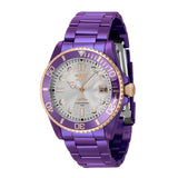 Front view of Invicta women's silver watch