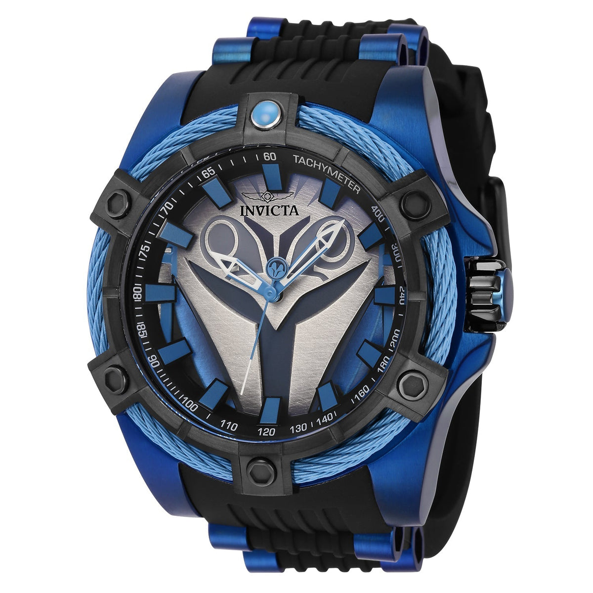 Front view of Invicta men's silver watch