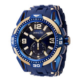 Front view of Invicta men's blue watch