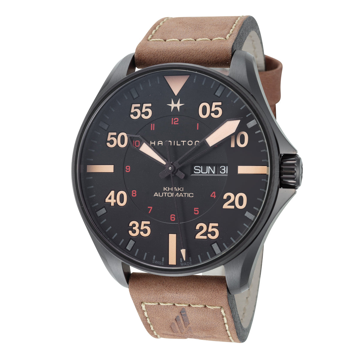 Front view of Hamilton men's watch