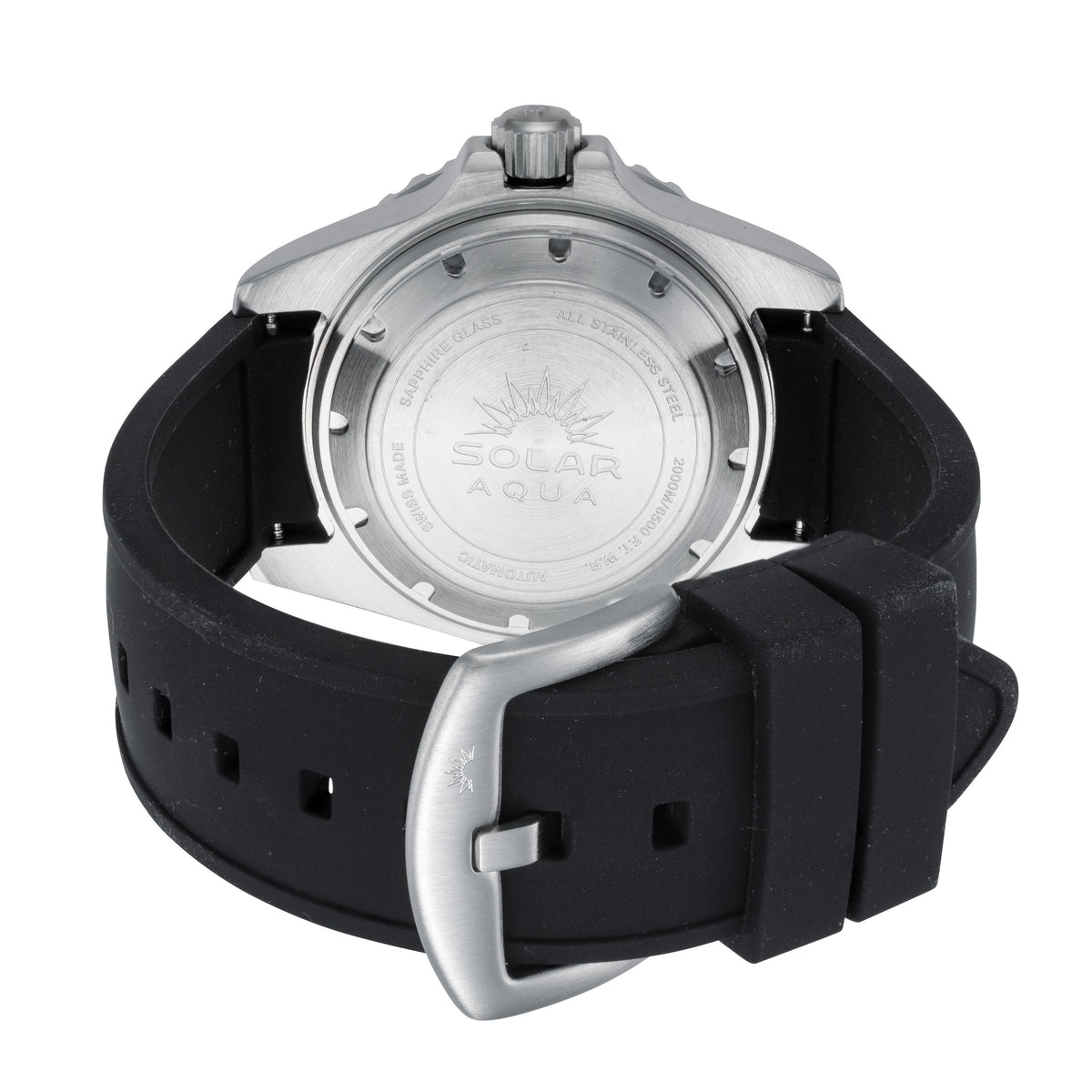 Side view of Solar Aqua Men's men's green watch