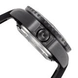 Close-up detail view of Solar Aqua Men's men's black watch