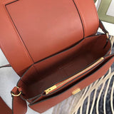 Top view of refined polished women's handbag – women's premium purse
