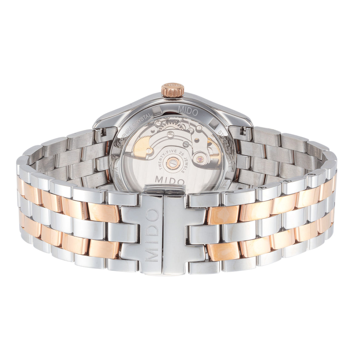 Close-up detail view of Mido Women's Belluna women's watch