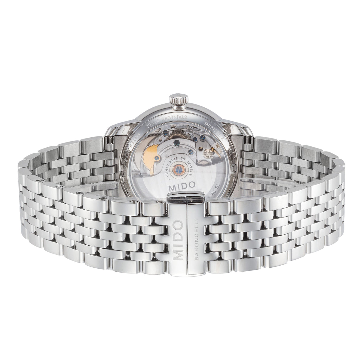 Close-up detail view of Mido Women's Baroncelli women's watch