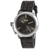 Front view of U-Boat Men's Classico men's black watch