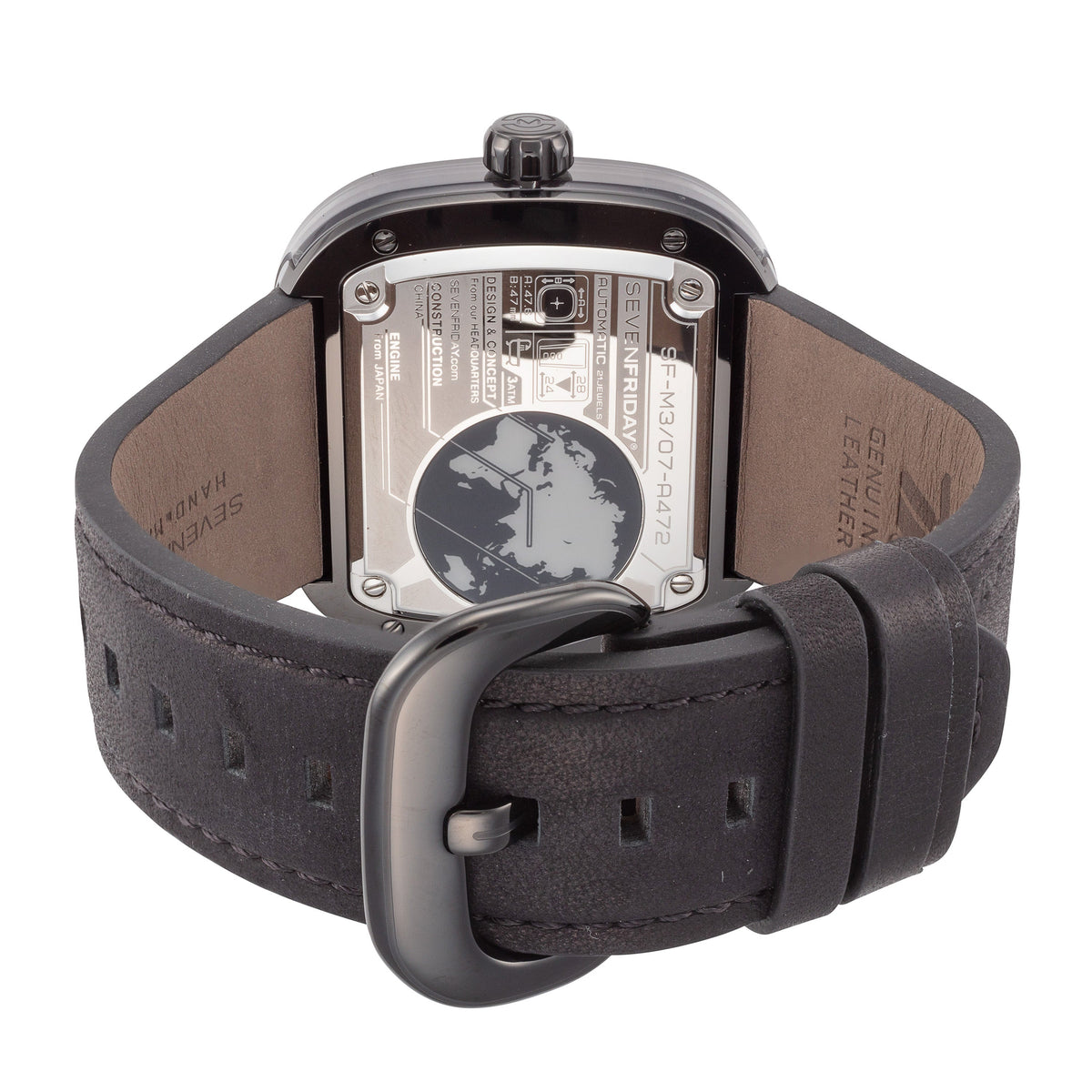 Side view of SevenFriday Men's M3-07 men's watch