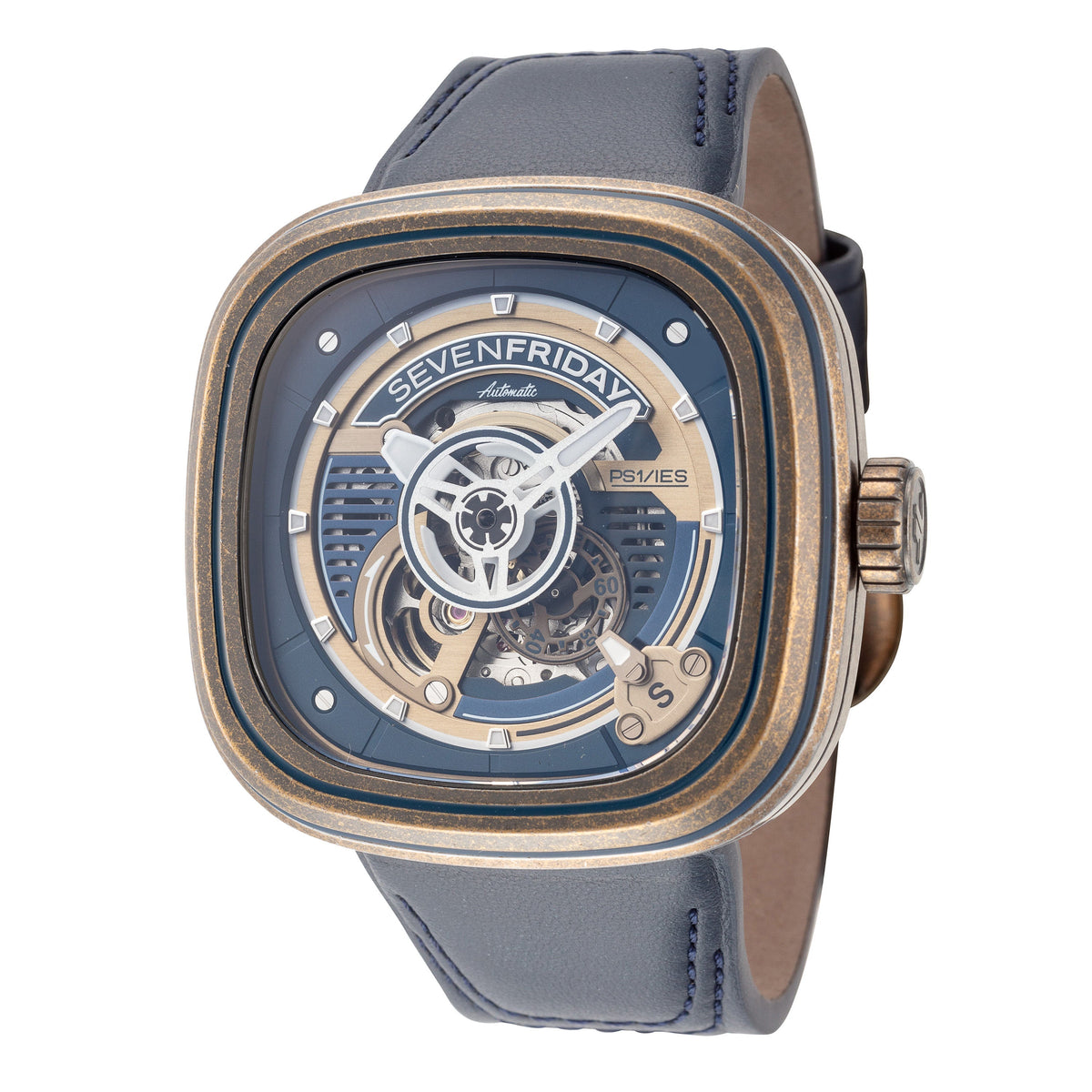 Front view of SevenFriday Men's PS1-04 men's watch