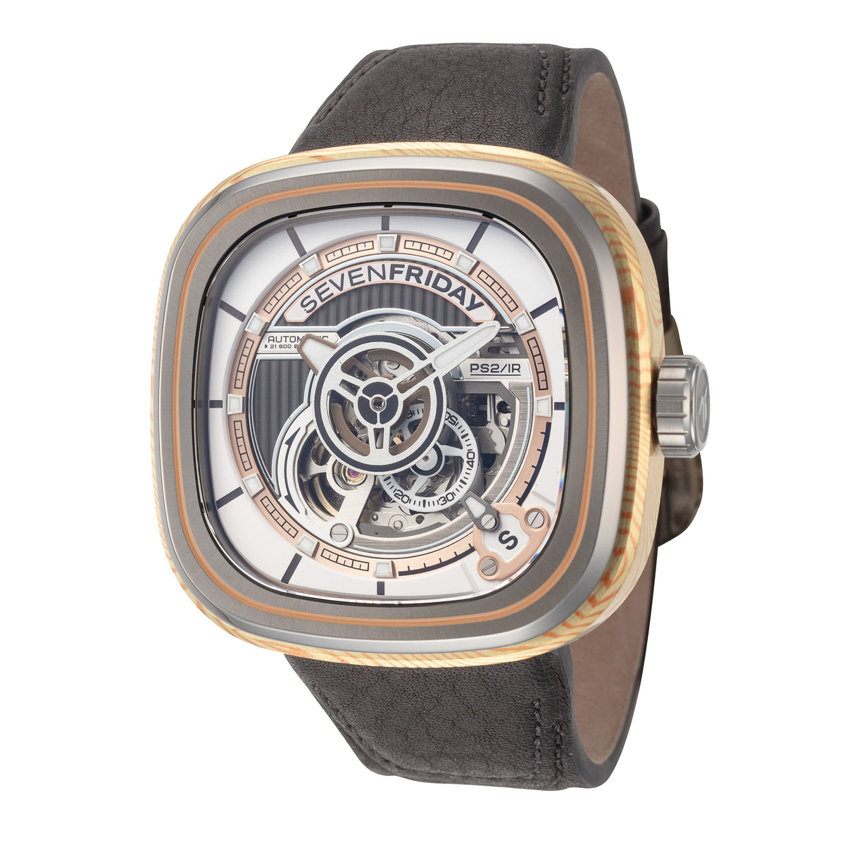 Front view of SevenFriday Men's PS2-02 men's watch