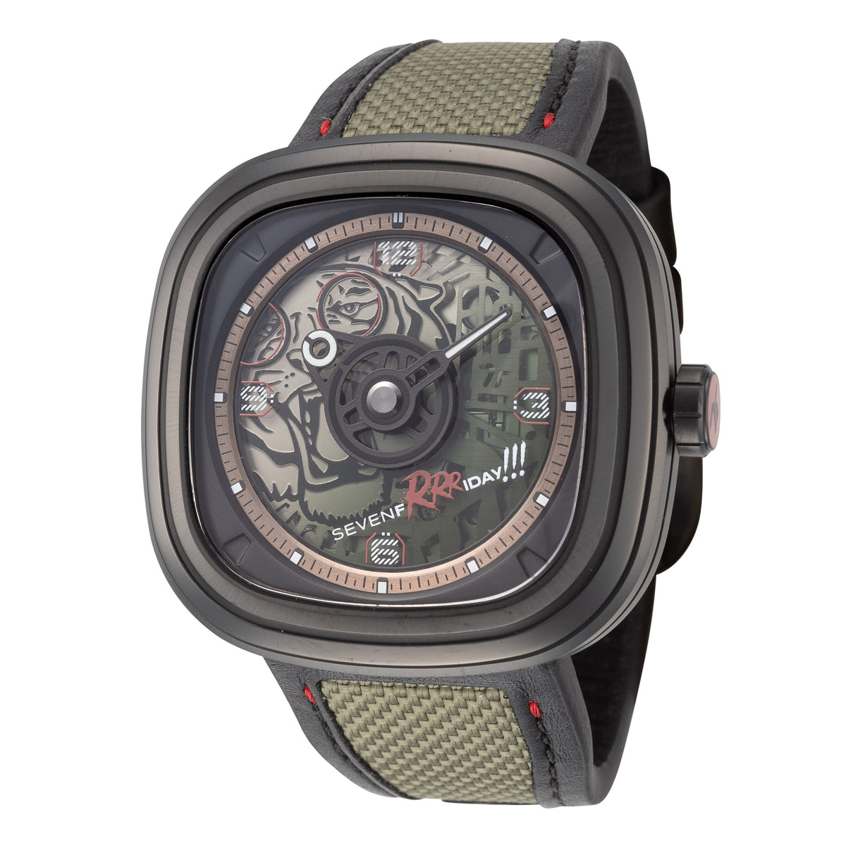 Front view of SevenFriday Men's T3-04 men's watch