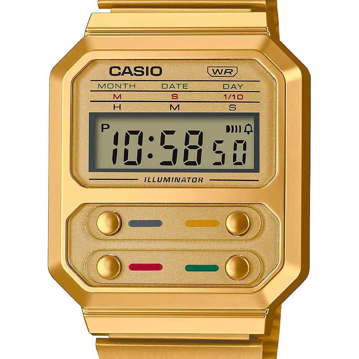 Front view of Casio Retro Vintage unisex watch