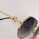 Close-up detail view of Cartier unisex sunglasses