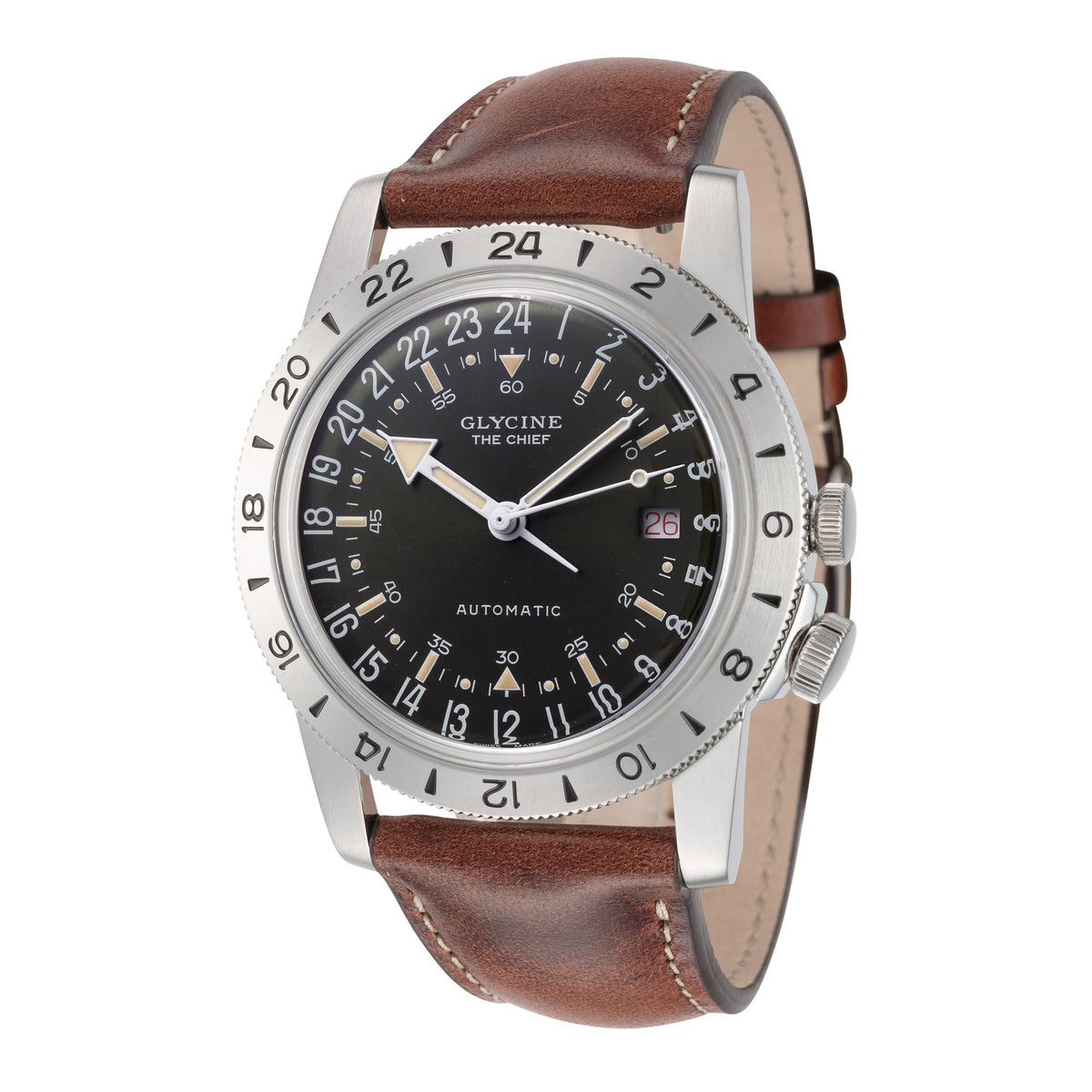 Front view of Glycine Men's GL0410 men's watch