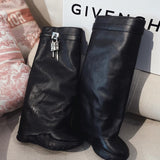 Givenchy Black Chunky Platform Sneakers - Toe Detail View