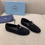 Close-up of Prada shoes craftsmanship