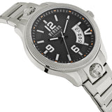 Close-up detail view of Versace men's watch