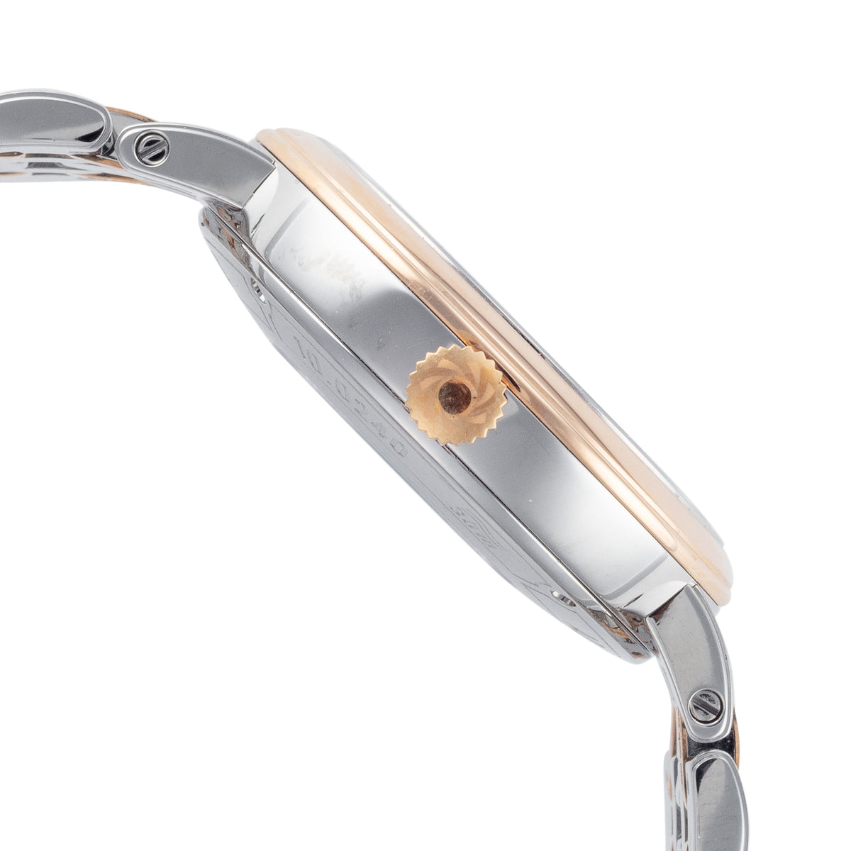 Close-up detail view of Carl F. Bucherer women's watch