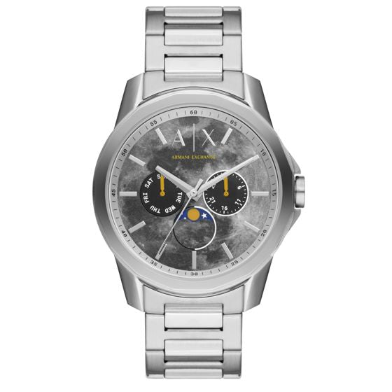 Front view of Armani Exchange men's watch