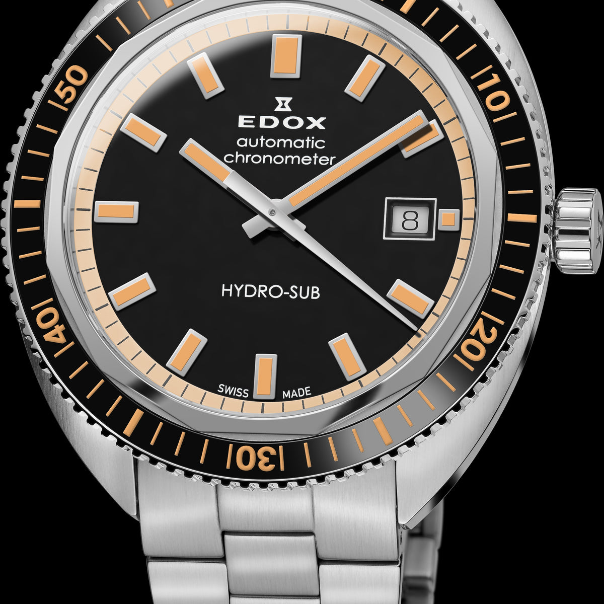 Front view of Edox unisex watch