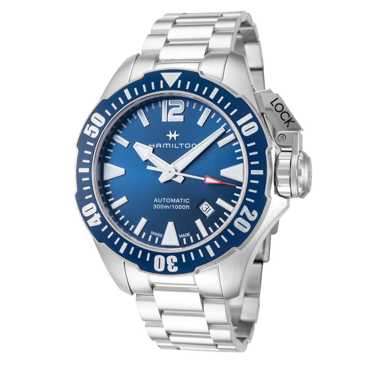 Front view of Hamilton men's watch