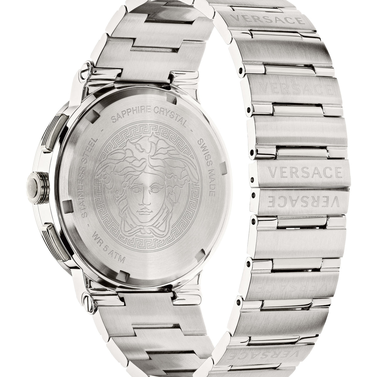 Side view of Versace men's watch