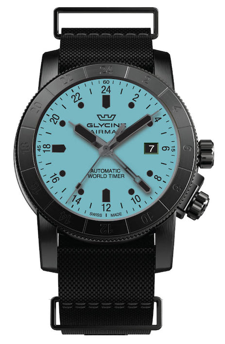 Front view of Glycine Men's Airman men's watch