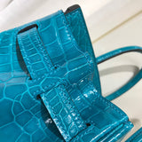 Close-up detail of understated bag design