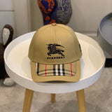 Close-up detail view of Burberry unisex cap