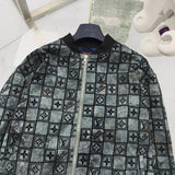 Front view of Louis Vuitton luxury clothing with tailored silhouette