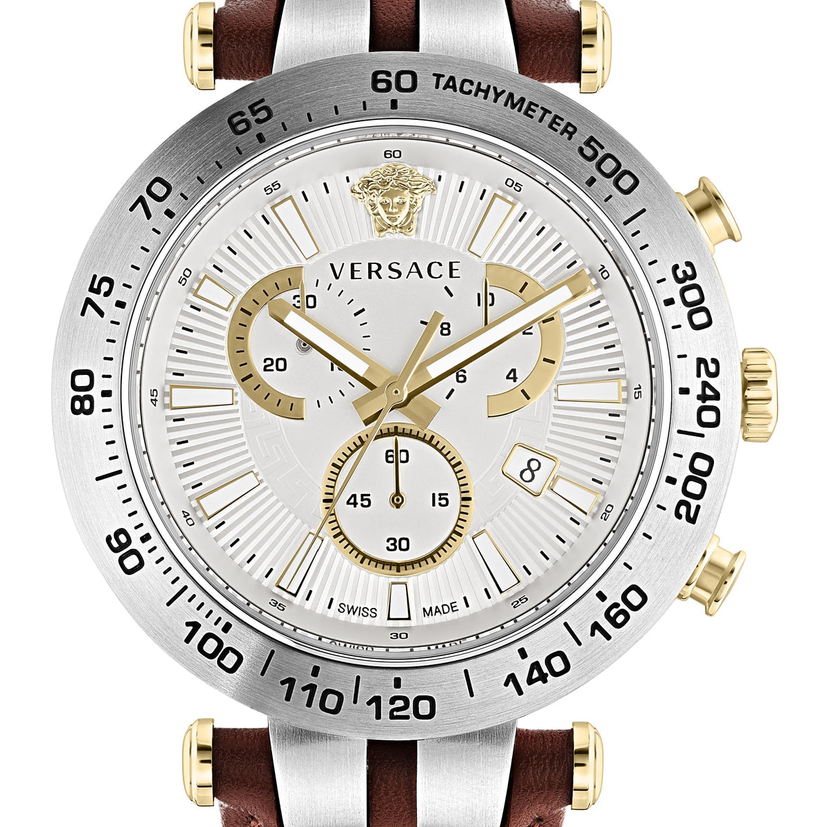 Front view of Versace men's watch