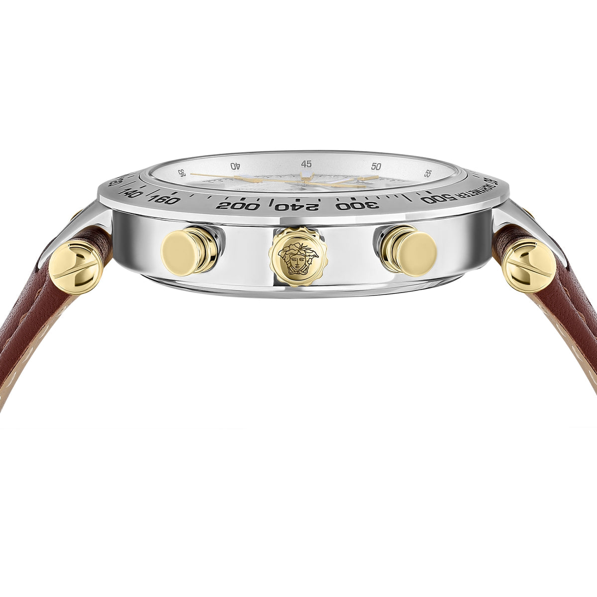 Side view of Versace men's watch