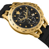 Close-up detail view of Versace men's watch