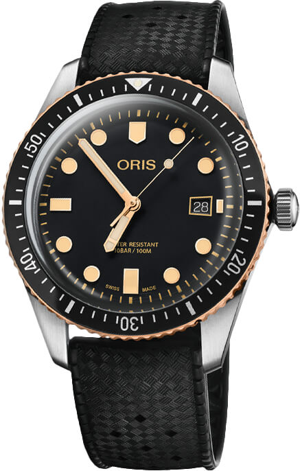 Front view of Oris Men's Divers men's watch