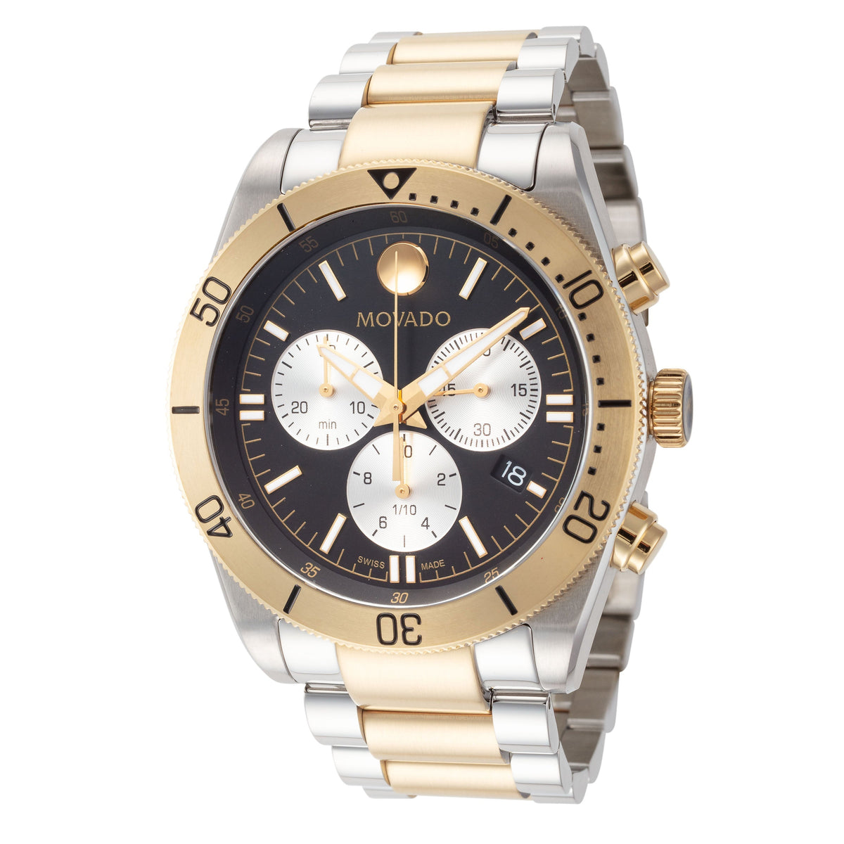 Front view of Movado men's watch