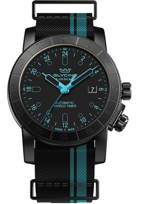 Front view of Glycine Men's Airman men's watch
