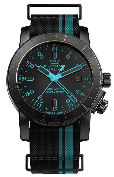 Front view of Glycine Men's Airman men's watch