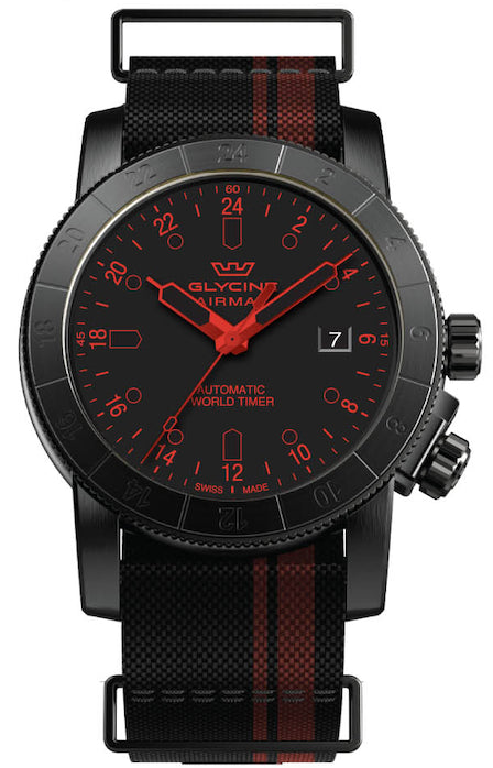 Front view of Glycine Men's Airman men's watch