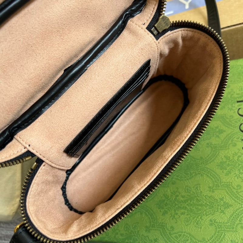 Side profile of classic elevated women's handbag – women's luxury handbag