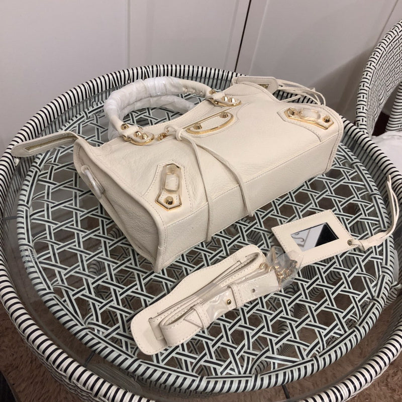 Back view of modern statement women's handbag – women's luxury accessory